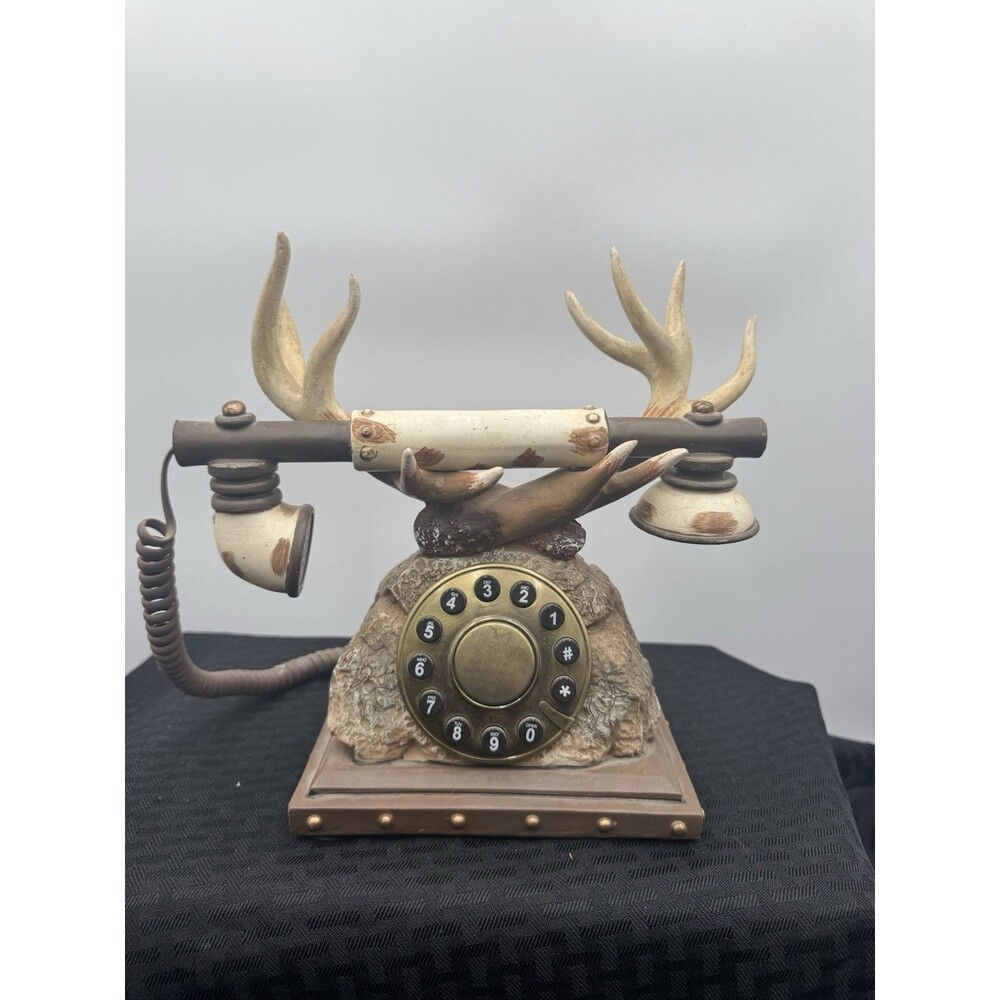Vintage Buck Deer Antler Push button Phone Land line 2006